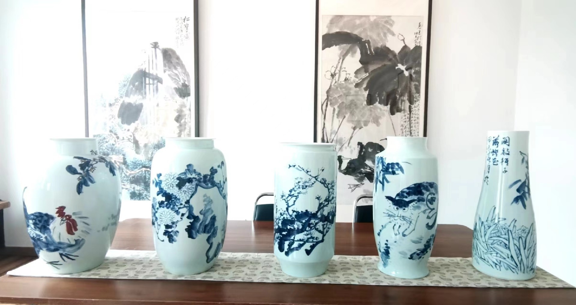 梅喻老师大写意青花瓷赏析